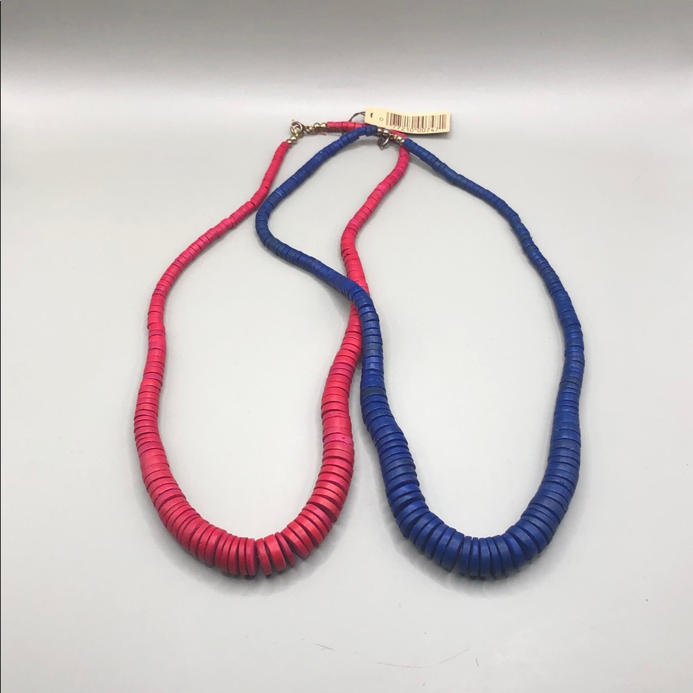 Heishi style vintage wooden beads necklaces boho free spirit new old stock.